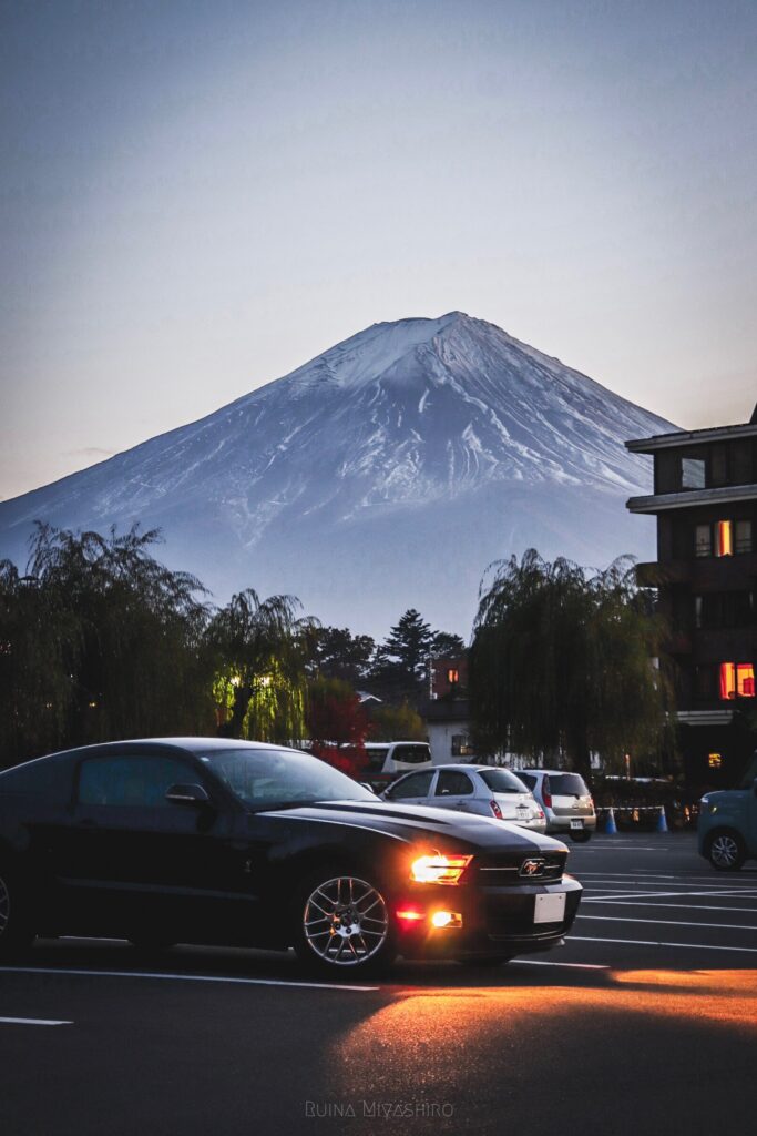 フォード　マスタング　富士山