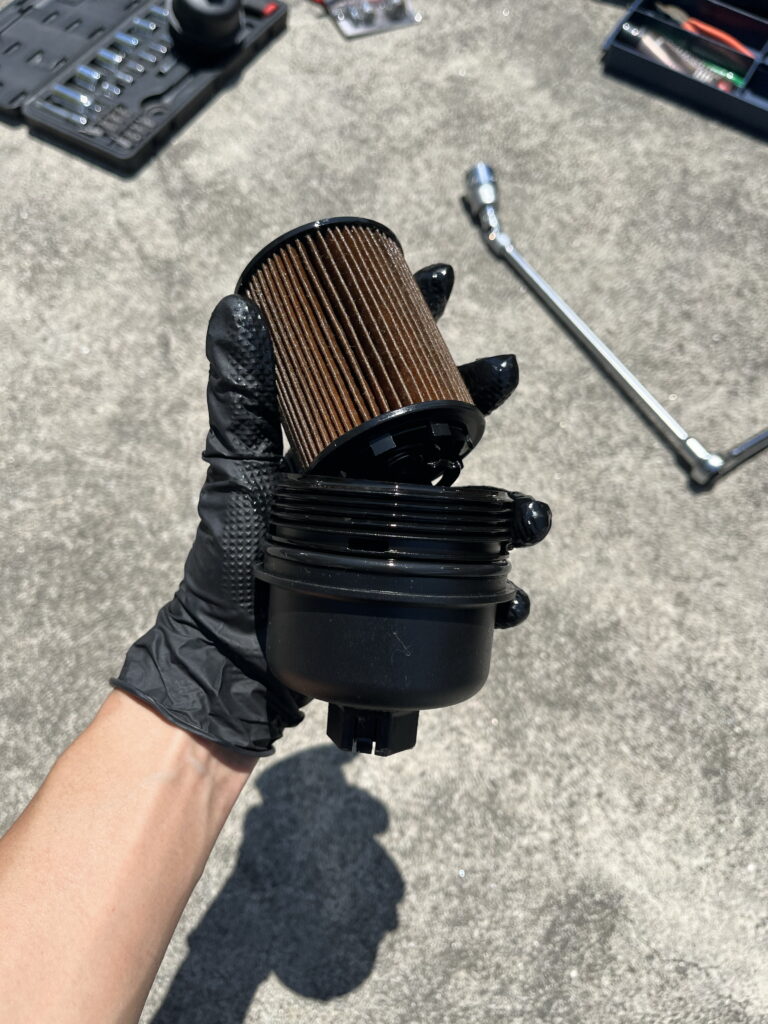 アバルト500/595 オイルフィルターキャップ交換