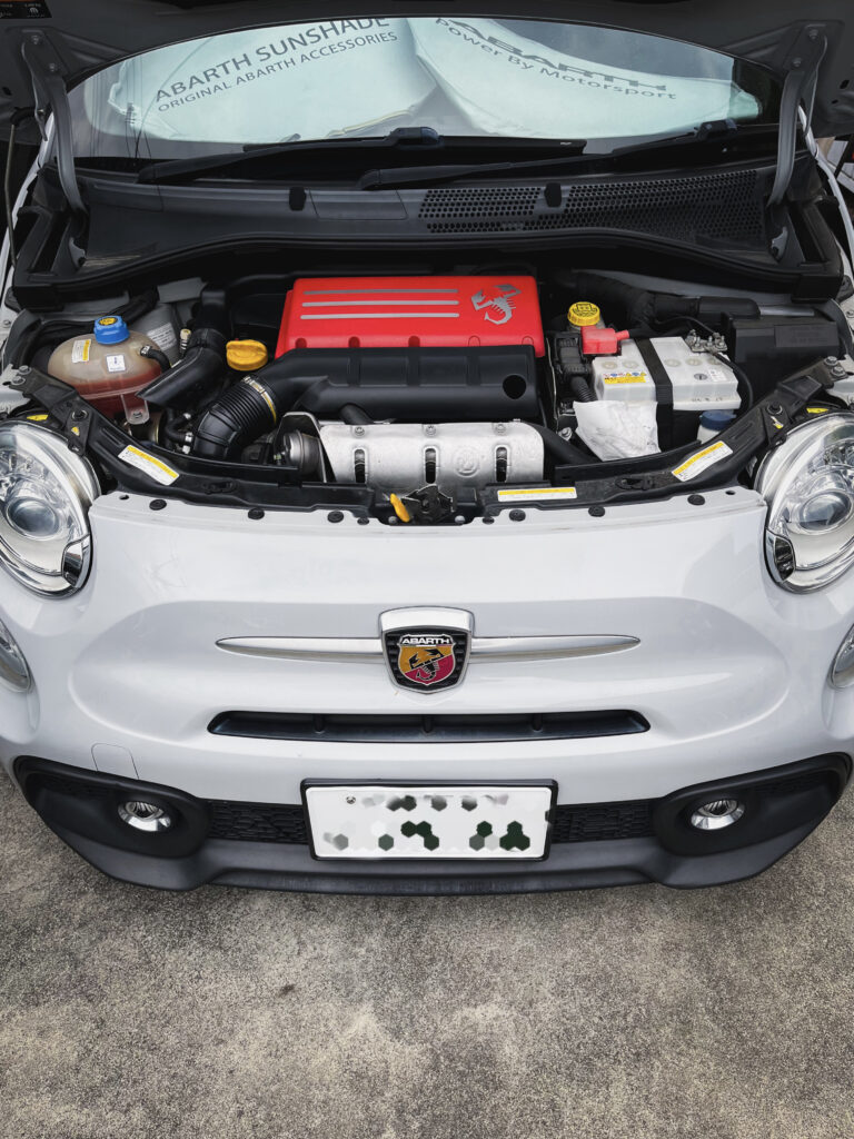 フィアット・アバルト595 インテークホースバンド　オイルフィルター交換