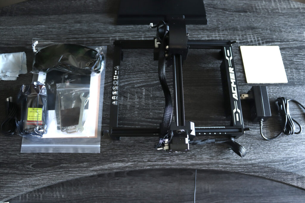 家庭用小型レーザーカッター・刻印機『ACMER S1』付属品