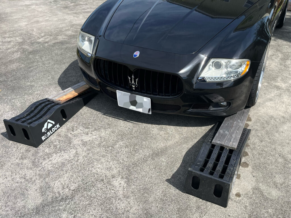 車高短　ダウンサス　ローダウン　オイル交換方法　スロープ