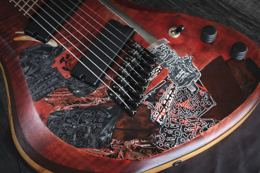 ８弦ギター　Red Layer Guitars Juggernaut Samurai