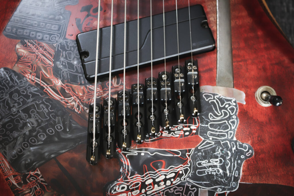 ブリッジ交換　ABM製　Red Layer Guitars Juggernaut Samurai