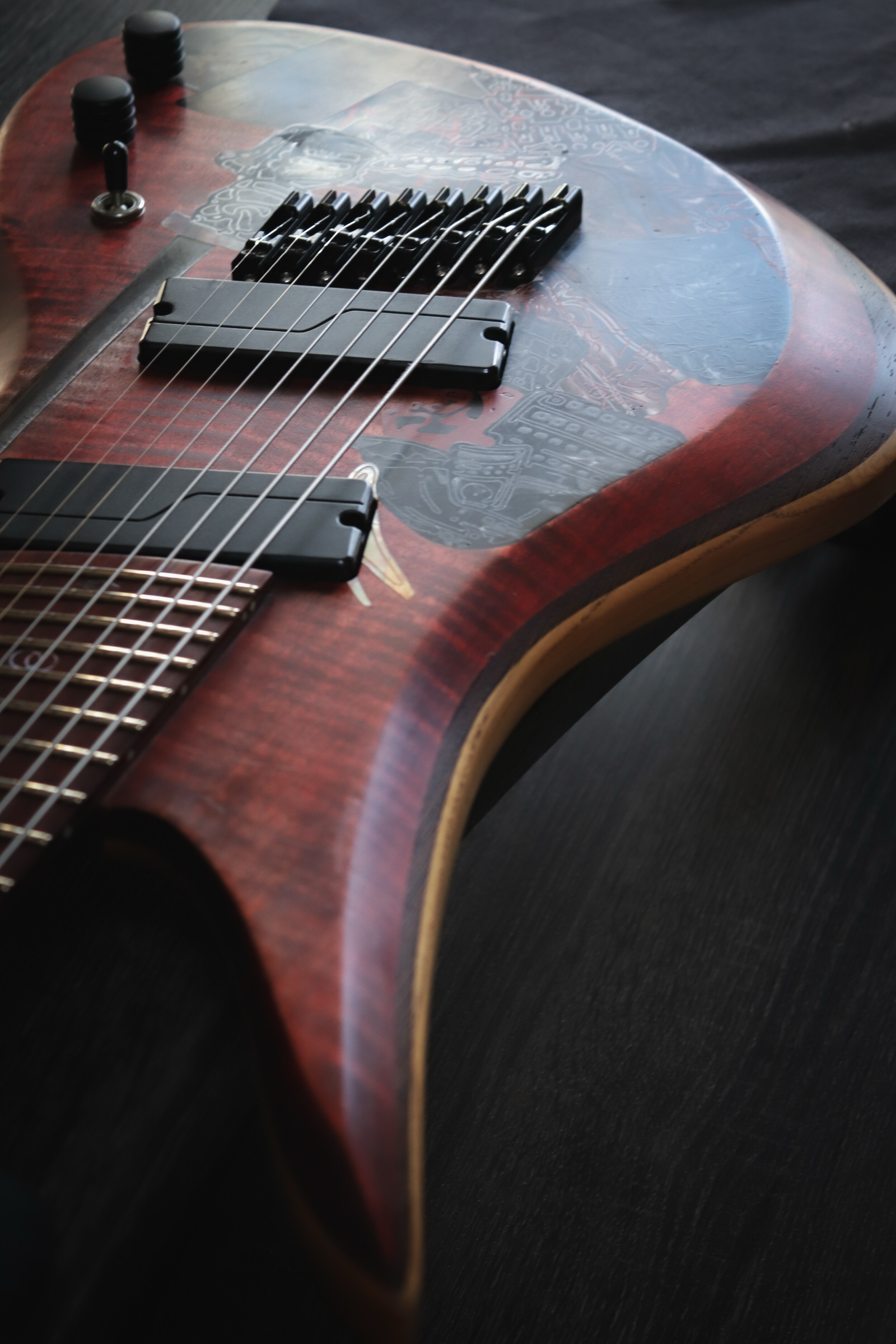 オクターブが合わない　ブリッジ交換　Red Layer Guitars Juggernaut Samurai