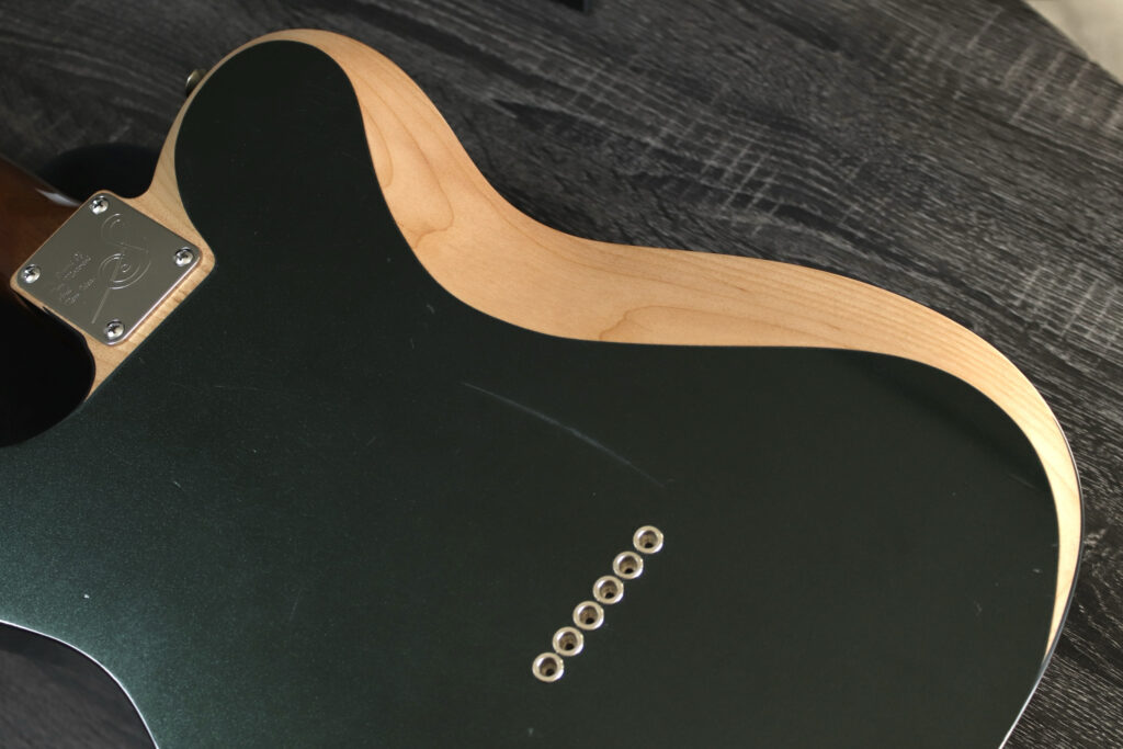 テレキャスター　背面加工　コンター加工　ネックジョイント加工　ヒールレス加工
