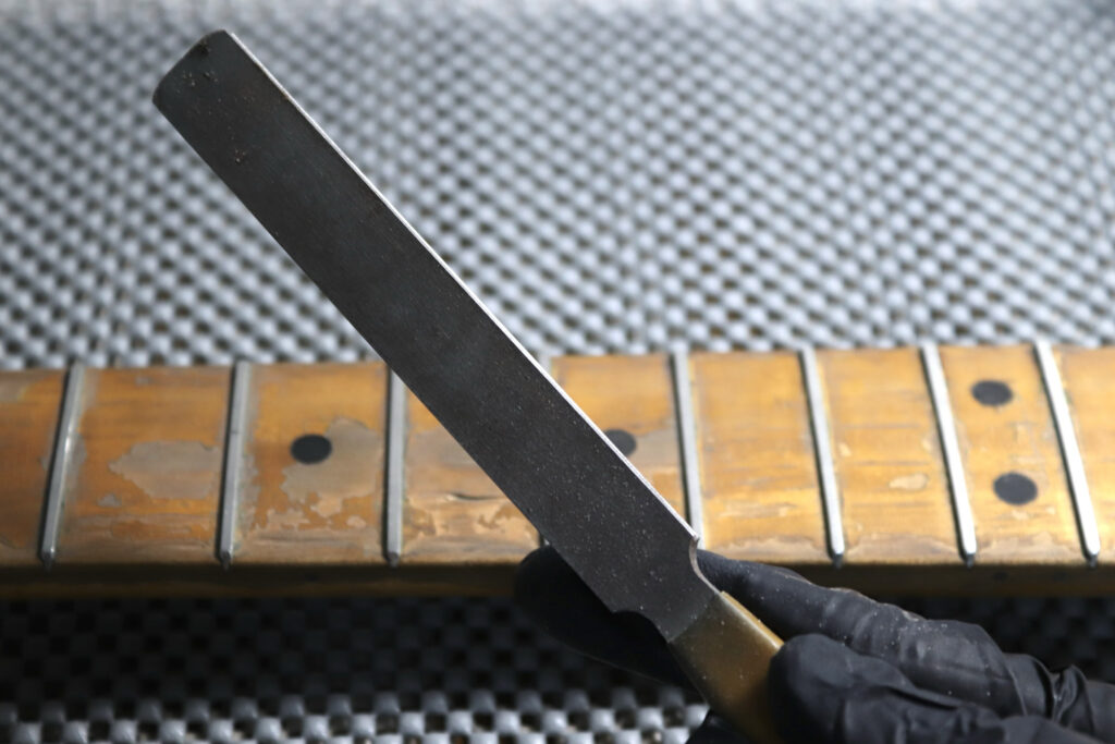 フレット丸め道具　70年代　ヴィンテージギター　リペア　1976年製　クラウン成型　フェンダー　Fender　USA　テレキャスター