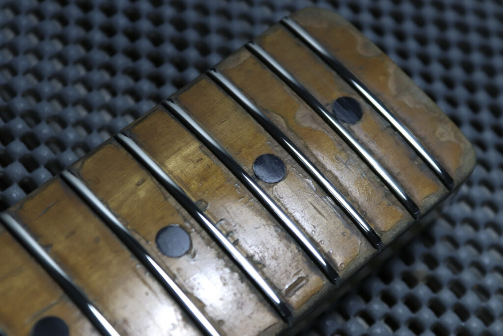 70年代　ヴィンテージギター　リペア　1976年製　フレット磨き　フェンダー　Fender　USA　テレキャスター