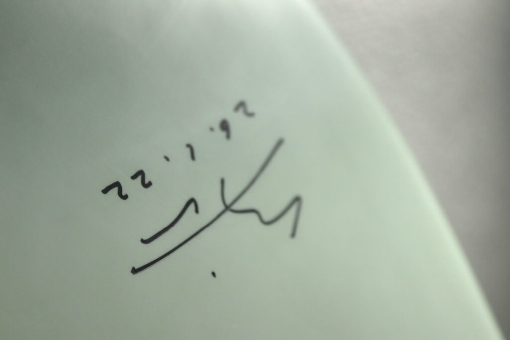 直筆サイン 保護 塗装 研磨