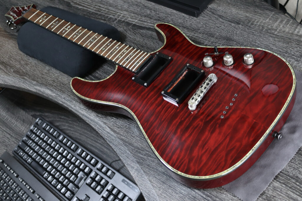アクティブピックアップからパッシブピックアップへの交換　配線カスタム　SCHECTER / AD-C-1-HR Hellraiser C-1 Black Cherry