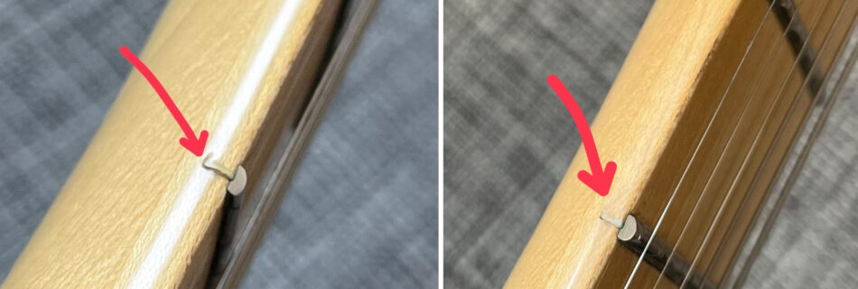 フレットバリ取り　フレットはみ出し　指板のトゲトゲ