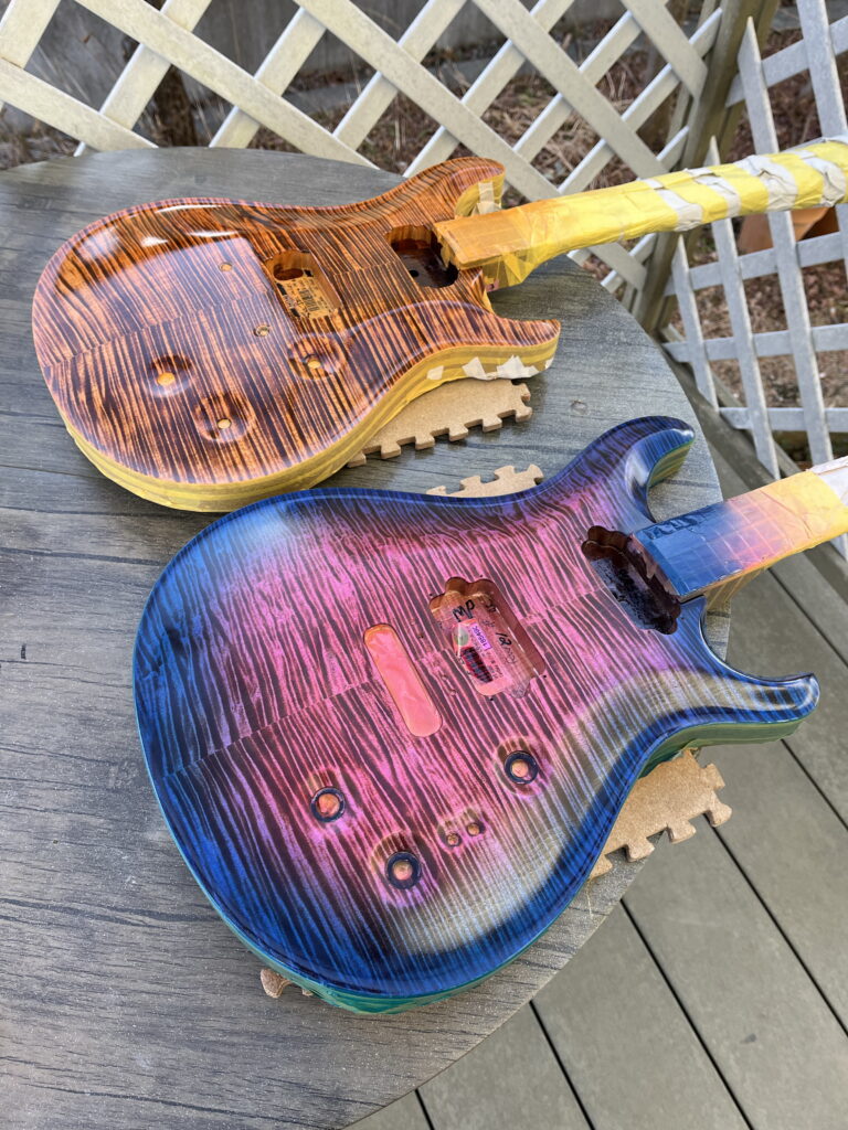 エレキギター　塗装