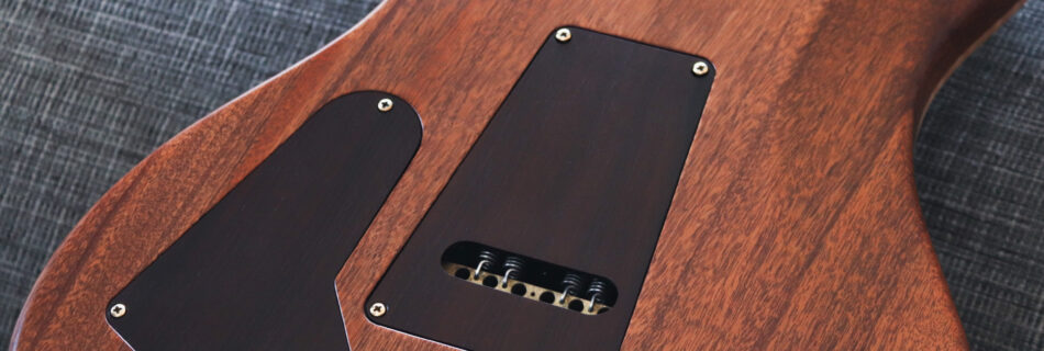 エレキギター　裏蓋　プレート　ローズウッド　木製　ハカランダ PRS