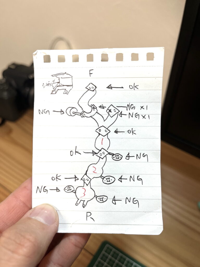 アルファロメオ156 V6 フェーズ1 マフラー全体構造イラスト