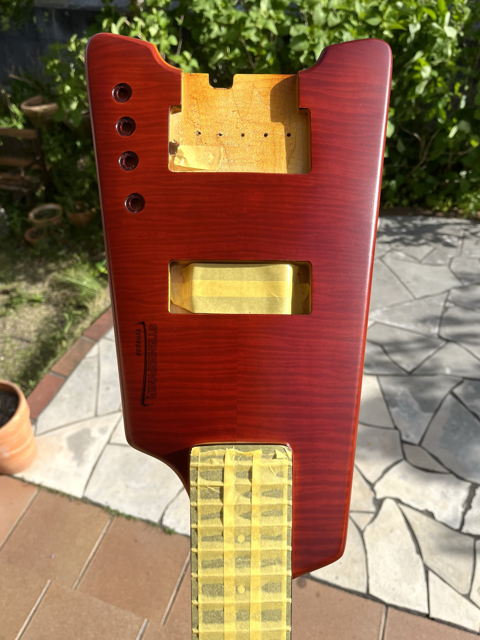 スタインバーガー　ベース　再塗装　リフィニッシュ　色を変える　Steinberger Synapse XS-15FPA Custom